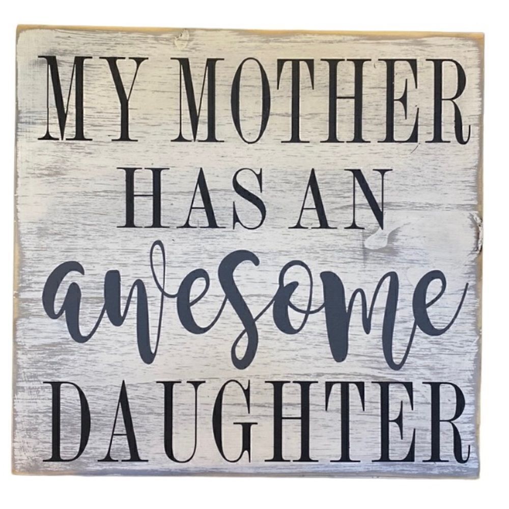Wood sign funny qift for Mom custom made with love by me 12 by 12